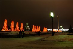 Зимние фонтаны в Парке Победы